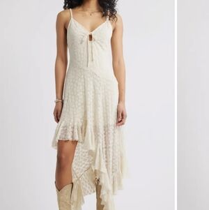 NWT Nordstrom BP. Maxi All-over Lace Handkerchief Hem Dress Women's Sz XL